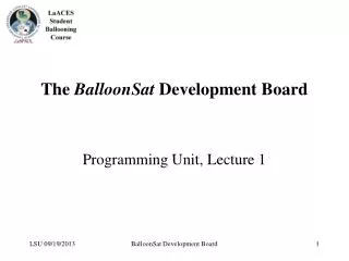 The BalloonSat Development Board