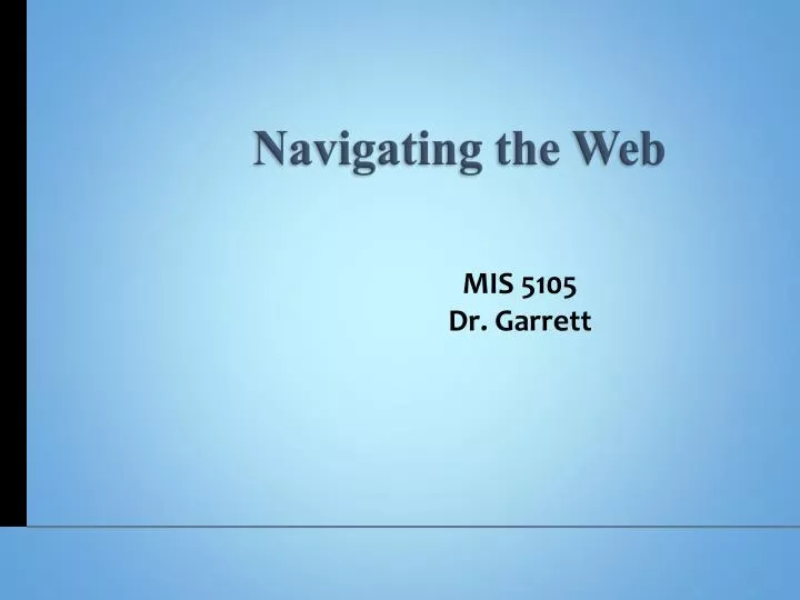 navigating the web