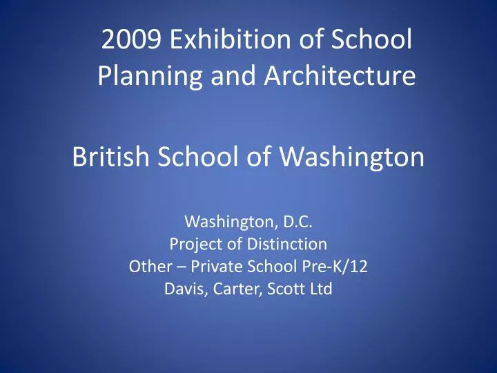 british school of washington