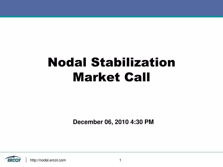 nodal stabilization market call