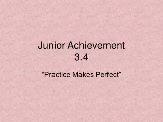 Junior Achievement 3.4