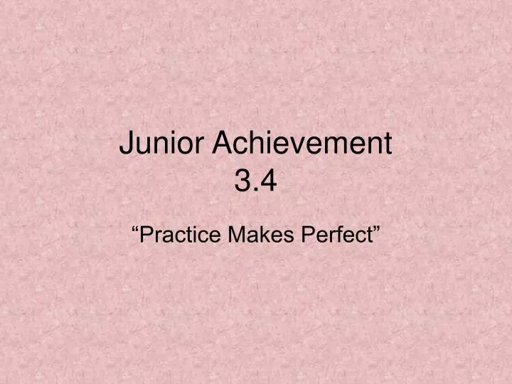junior achievement 3 4