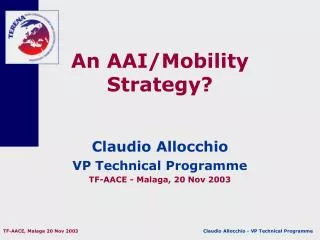An AAI/Mobility Strategy?