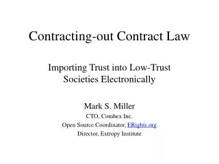 Contracting-out Contract Law