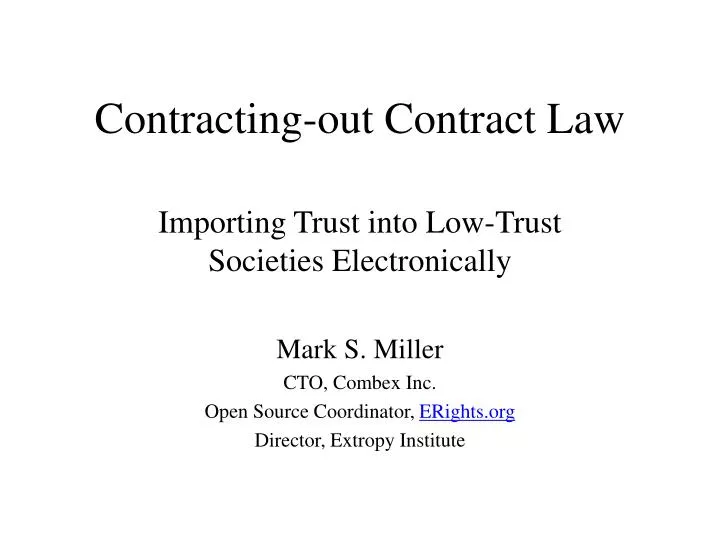 contracting out contract law