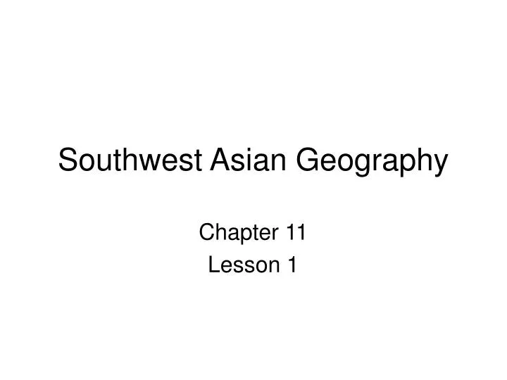southwest asian geography