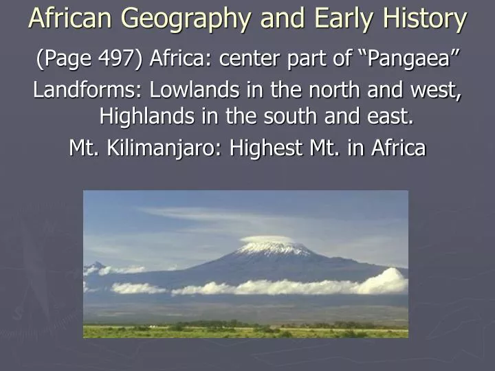 african geography and early history