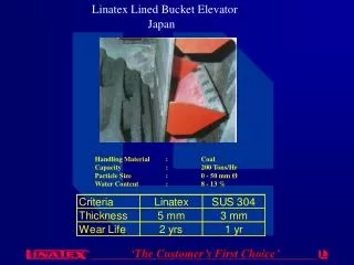Linatex Lined Bucket Elevator