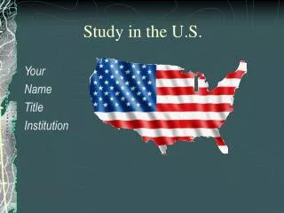 Study in the U.S.