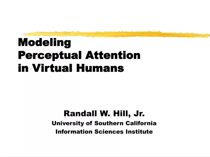 modeling perceptual attention in virtual humans