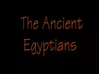 The Ancient Egyptians