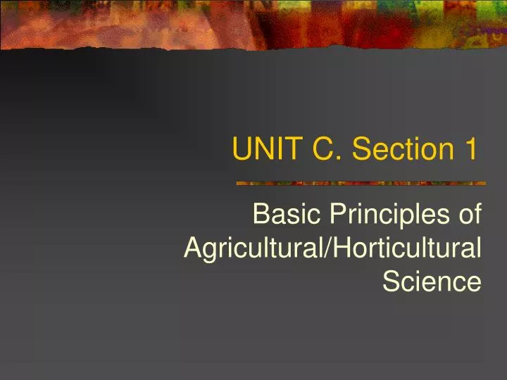 unit c section 1