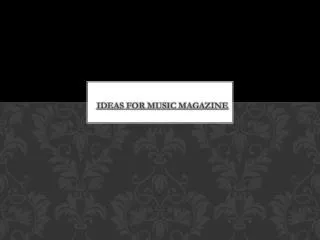 IDEAS FOR MUSIC MAGAZINE