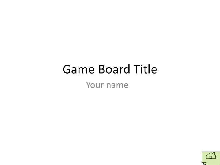 game board title