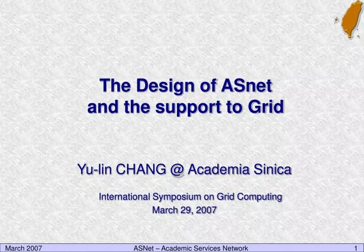 the design of asnet and the support to grid