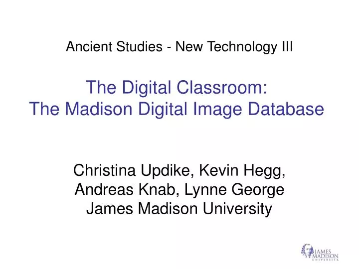 the digital classroom the madison digital image database