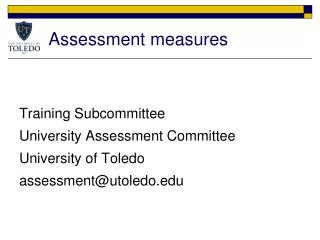 Assessment measures