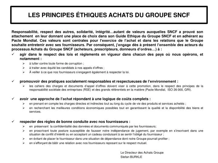 les principes thiques achats du groupe sncf