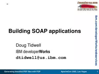 Building SOAP applications