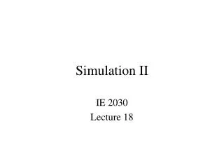 Simulation II