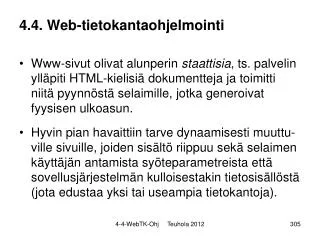 4 4 web tietokantaohjelmointi