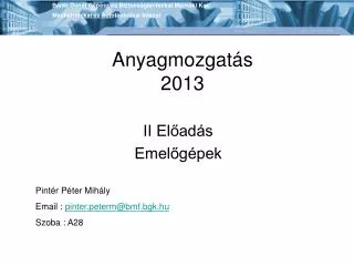 anyagmozgat s 2013