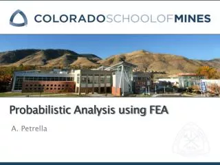 Probabilistic Analysis using FEA