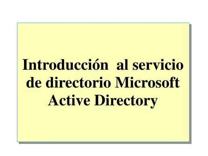 introducci n al servicio de directorio microsoft active directory