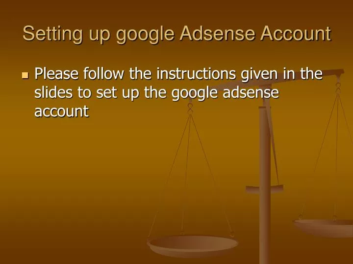setting up google adsense account