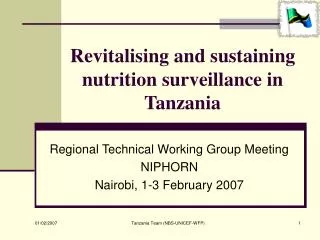 Revitalising and sustaining nutrition surveillance in Tanzania