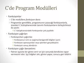 c de program mod lleri