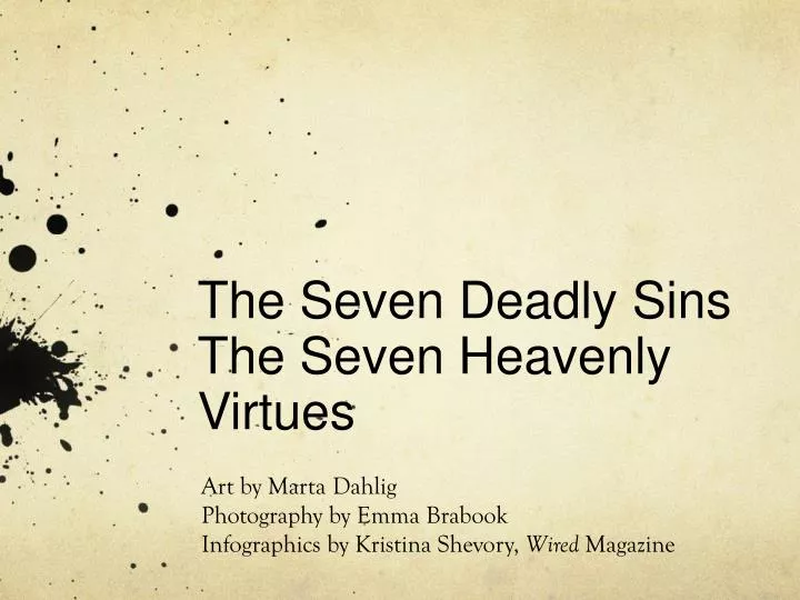 the seven deadly sins the seven heavenly virtues