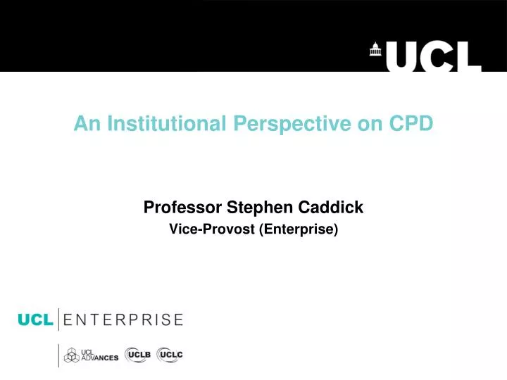 an i nstitutional perspective on cpd