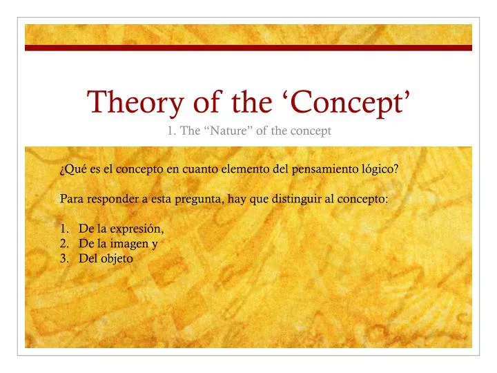 theory of the concept