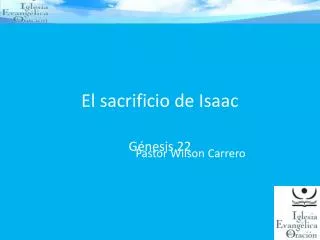 el sacrificio de isaac