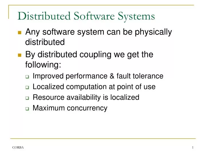 distributed software systems
