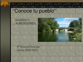 conoce tu pueblo