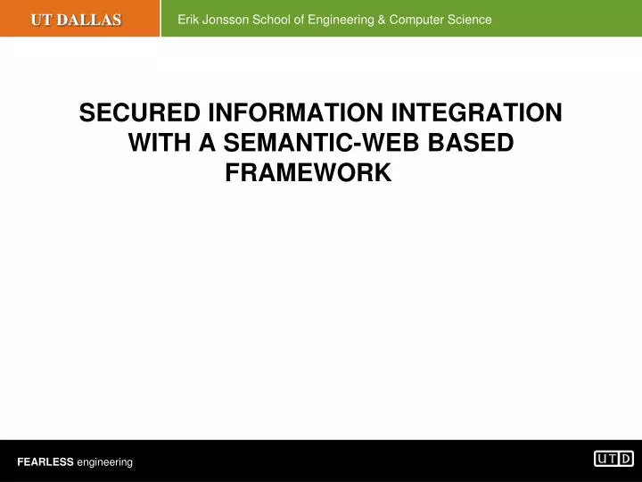secured information integration with a semantic web based framework