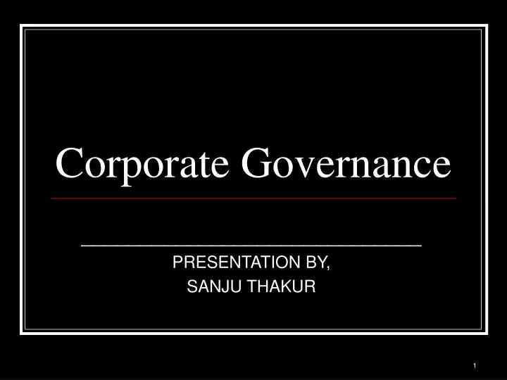 corporate governance
