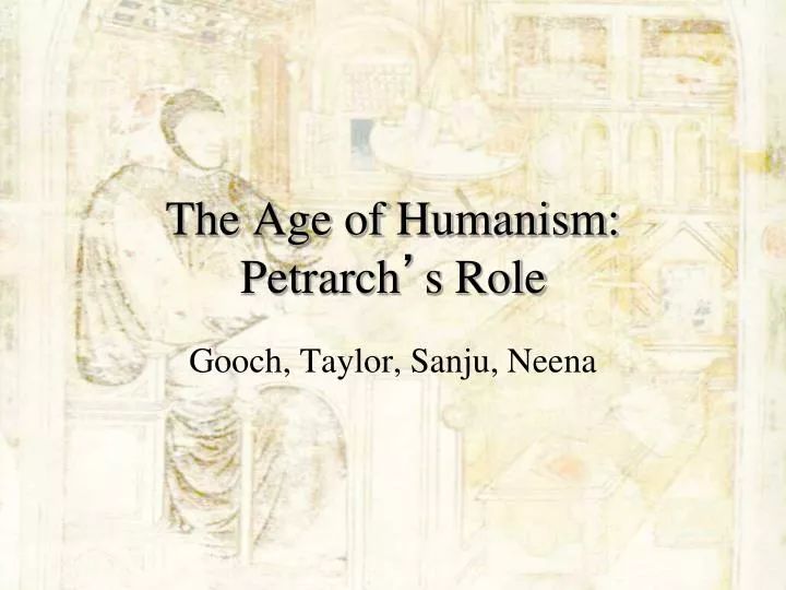 the age of humanism petrarch s role