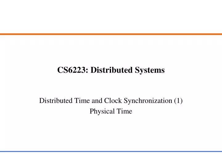 cs6223 distributed systems