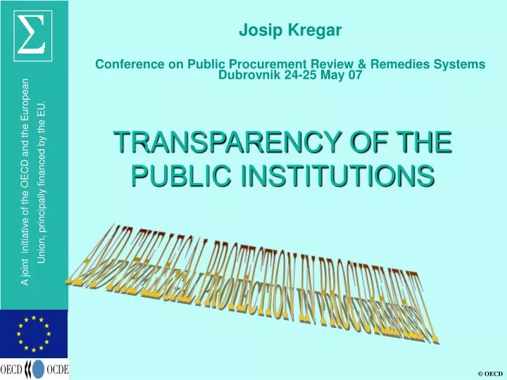 transparency of the public institutions