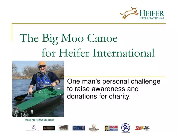 the big moo canoe for heifer international
