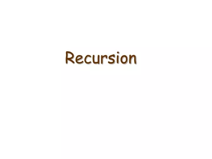 recursion