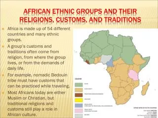 African ethnic groups and their Religions, Customs, and Traditions