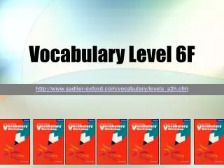 Vocabulary Level 6F