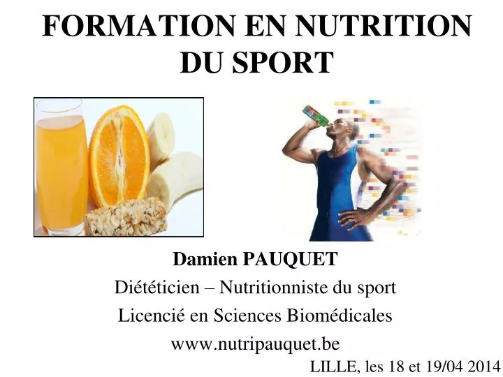 formation en nutrition du sport