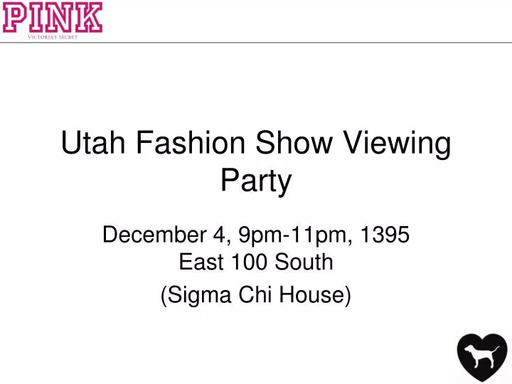 utah fashion show viewing party
