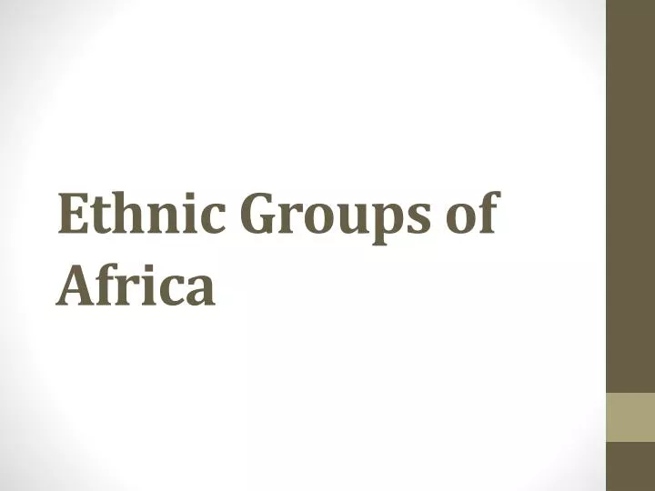 ethnic groups of africa