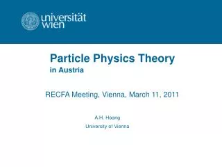 Particle Physics Theory